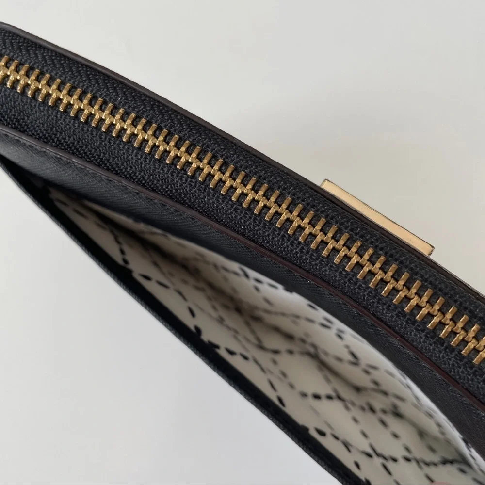 Kate Spade New York Laurel Way Neda Saffiano Leather Zip Around Black Wallet